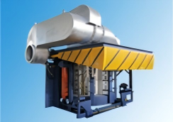 Series-connected one-to-two medium-frequency induction furnace