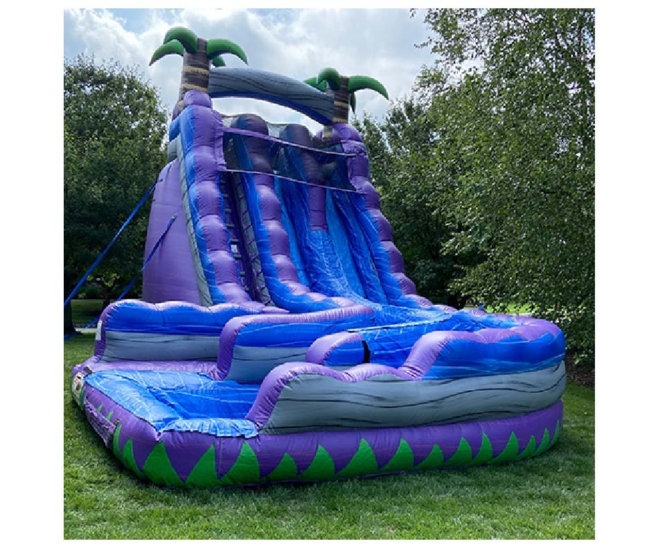 22 Purple Curved Water Slide, WS-2308072
