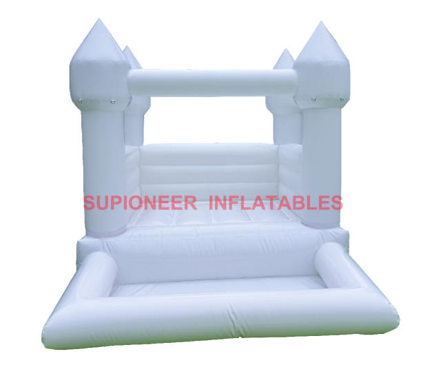 Inflatable White Bouncer with Pool, WH-119