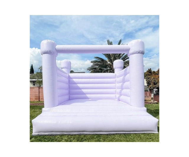 Macaron Pastel Purple Wedding Bounce House, WH-122