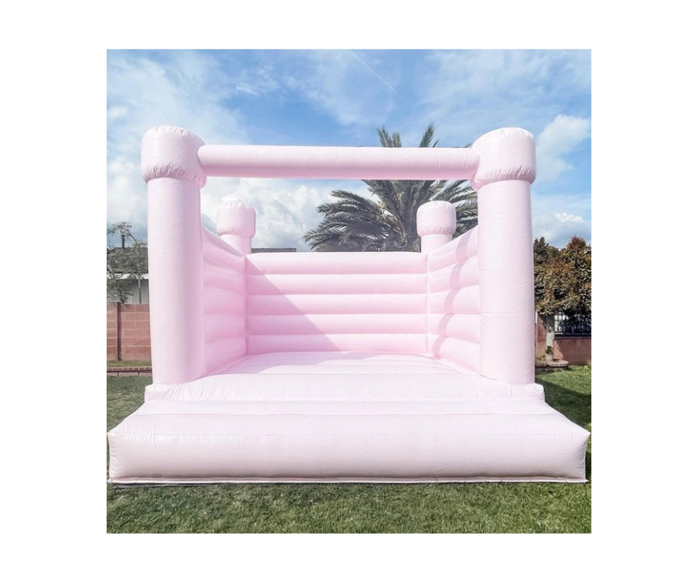 Macaron Pastel Pink Wedding Bounce House, WH-121