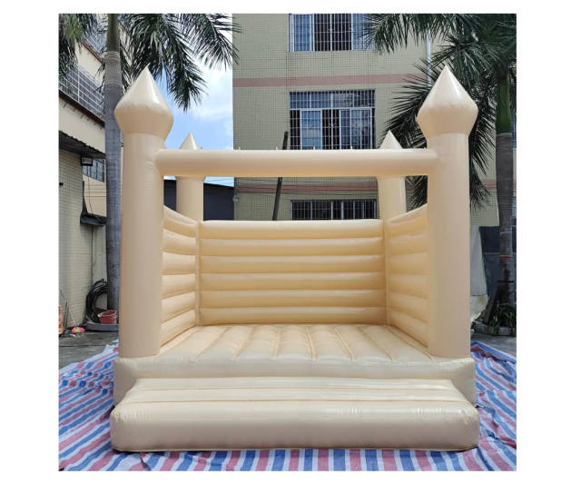 Macaron Pastel Beige Bounce House, WH-129