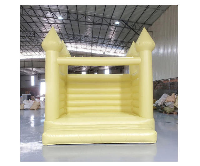 Macaron Pastel Yellow Bounce House, WH-127