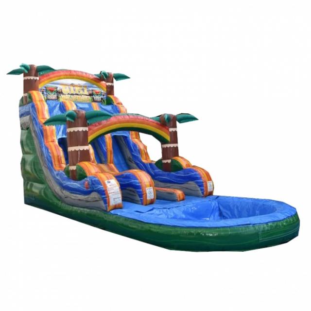 18 Tiki Plunge Dual Lane Water Slide, WS-40143