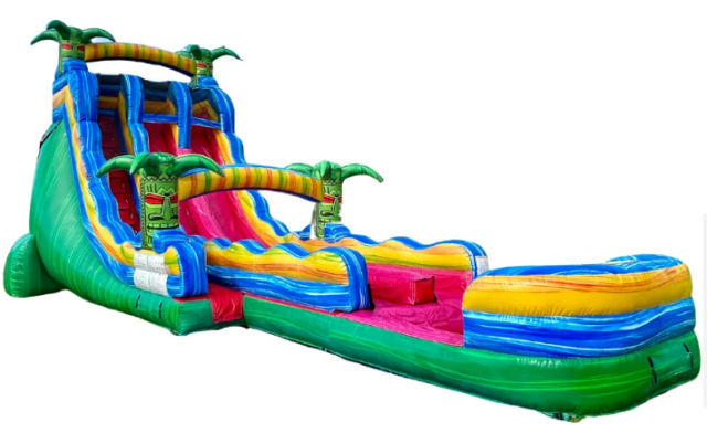 22 Tiki Palm Dual Lane Water Slide, WS-40147