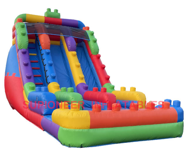 18 Lego Blocks Dual Lane Water Slide, WS-40146