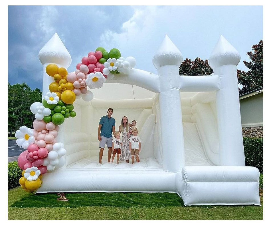 White Wedding Bouncer 4.5M / 15FT, WH-132