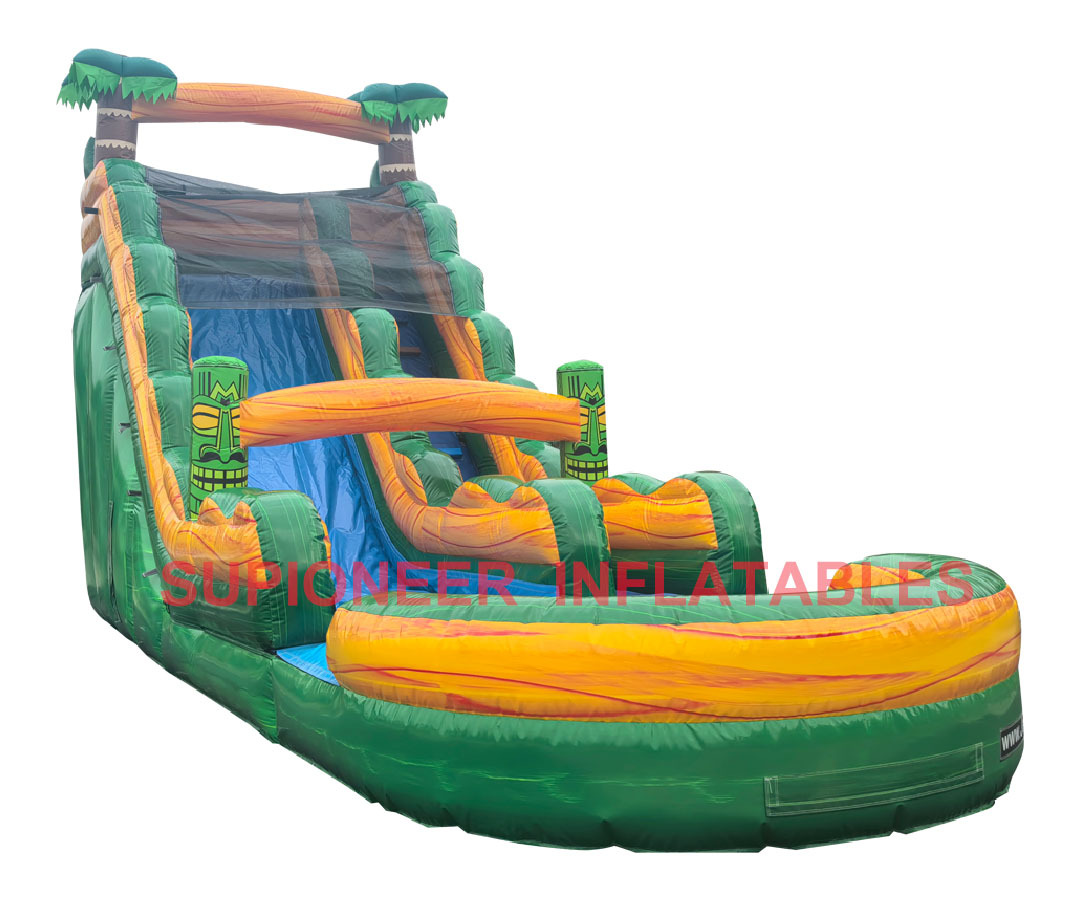 18 Tiki Island Water Slide with Inflated Pool, WS-2412295