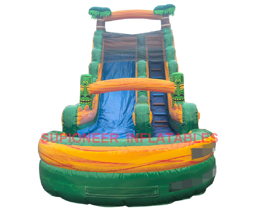 18 Tiki Island Water Slide with Inflated Pool, WS-2412295