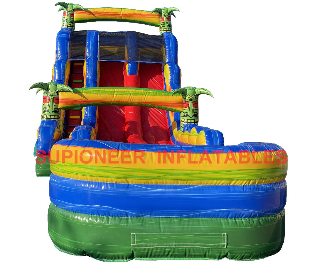 18 Tiki Palm Dual Lane Water Slide, WS-2501142