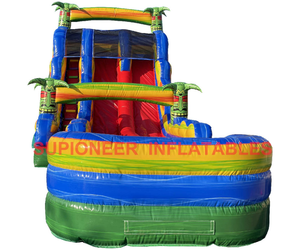 18 Tiki Palm Dual Lane Water Slide, WS-2501142