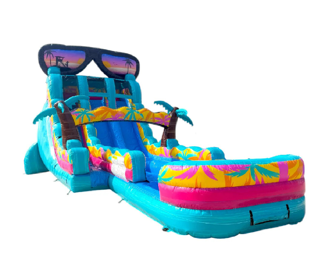19 Island Flow Paradise Dual Lane Water Slide, WS-2411245