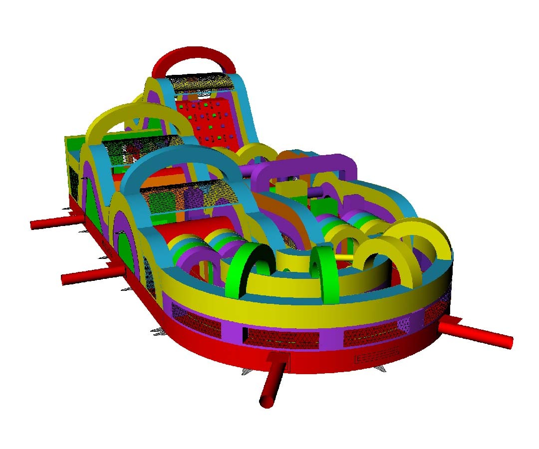 Retro Adrenaline Rush Obstacle Course, OB-2602261