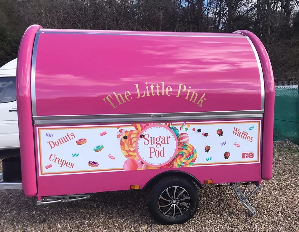 Sarah's Pink Waffle's Catering Trailer