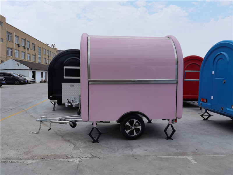 Vintage Ice Cream Truck Mini Food Trailer Snack Van Catering Trailer