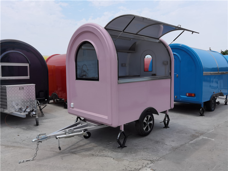 Vintage Ice Cream Truck Mini Food Trailer Snack Van Catering Trailer