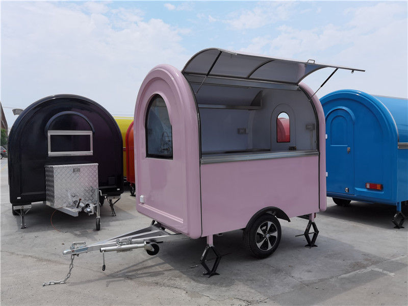 Vintage Ice Cream Truck Mini Food Trailer Snack Van Catering Trailer