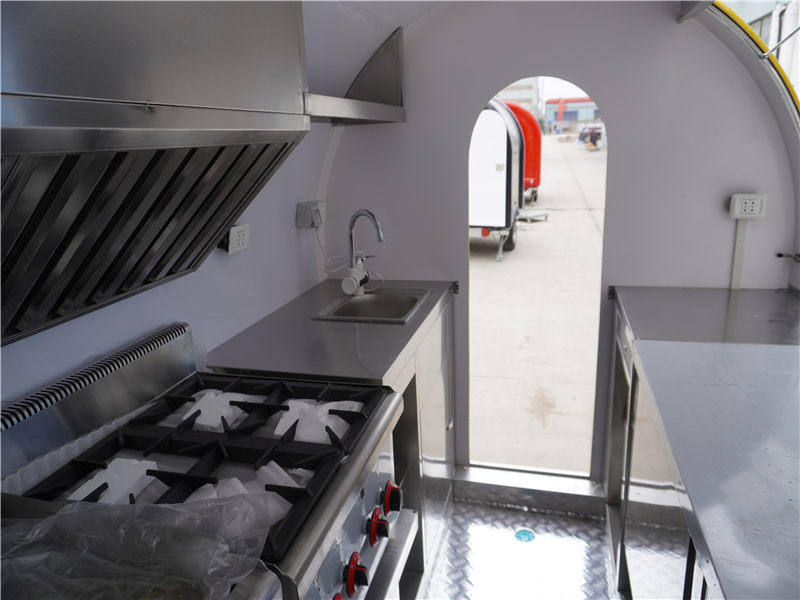 Street Food Truck Cooking Trailers Mobile Catering Van Dining Cart
