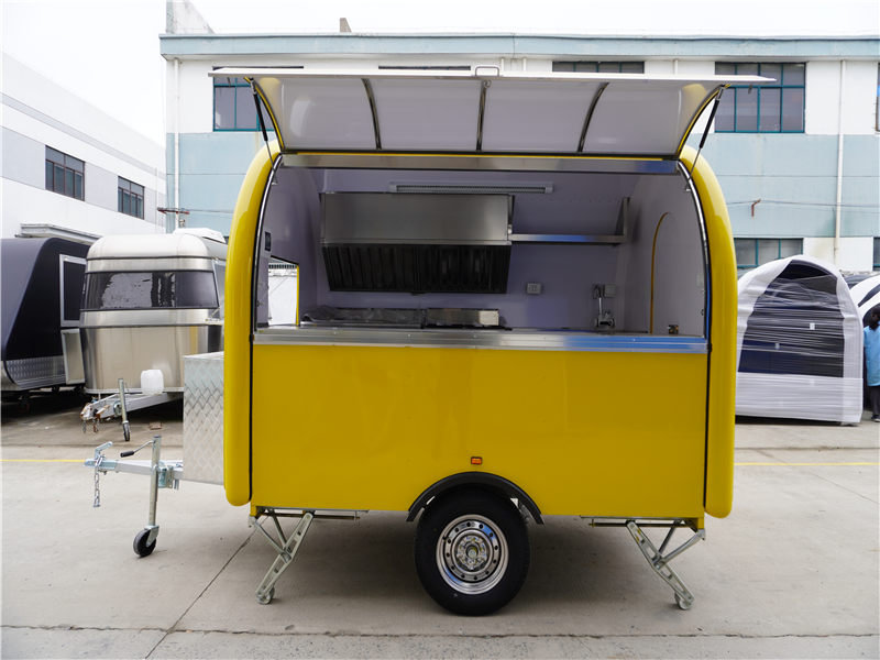 Street Food Truck Cooking Trailers Mobile Catering Van Dining Cart