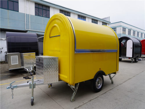 Street Food Truck Cooking Trailers Mobile Catering Van Dining Cart