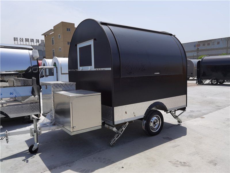 Halal Food Truck Mobile Kitchen Trailer Hot Dog Stand Dining Cart