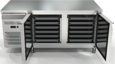 1.8m air cooling undercounter baking tray refrigerator