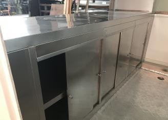 Sliding doors to counter