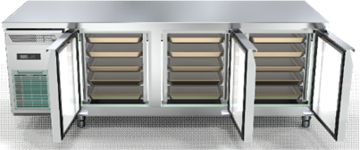 2.0m air cooling undercounter baking tray refrigerator