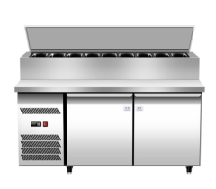 air cooling pizza salad undercounter fridge