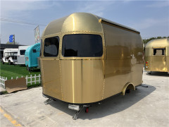 Gold Airstream Remorque Food Truck