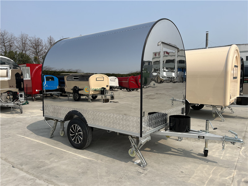 Stainless Steel Food Truck Food Trailers Catering Van 280x200x240cm