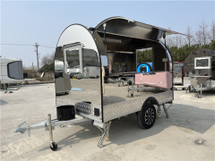 Stainless Steel Food Truck Food Trailers Catering Van 280x200x240cm