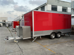 Fast Food Truck Burger Food Trailers 480x210x260cm Red