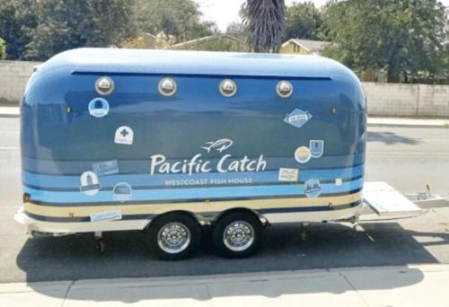 Customised seafood food trailer for North American customer