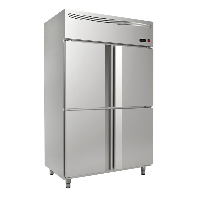 Air-Cooled Stainless Steel 4 Doors Standing Fridge