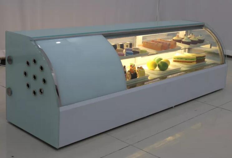 Arc Shape-Sushi Display Cabinet Cake Display Fridge