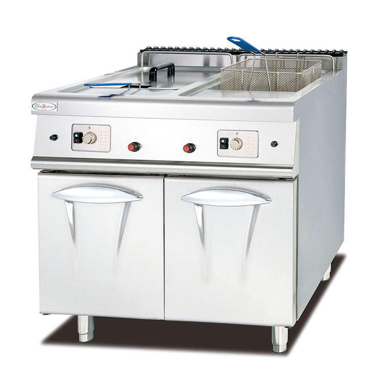 Gas Fryers(2 tanks & 2 baskets) With Cabinet 28L x2 GF-785