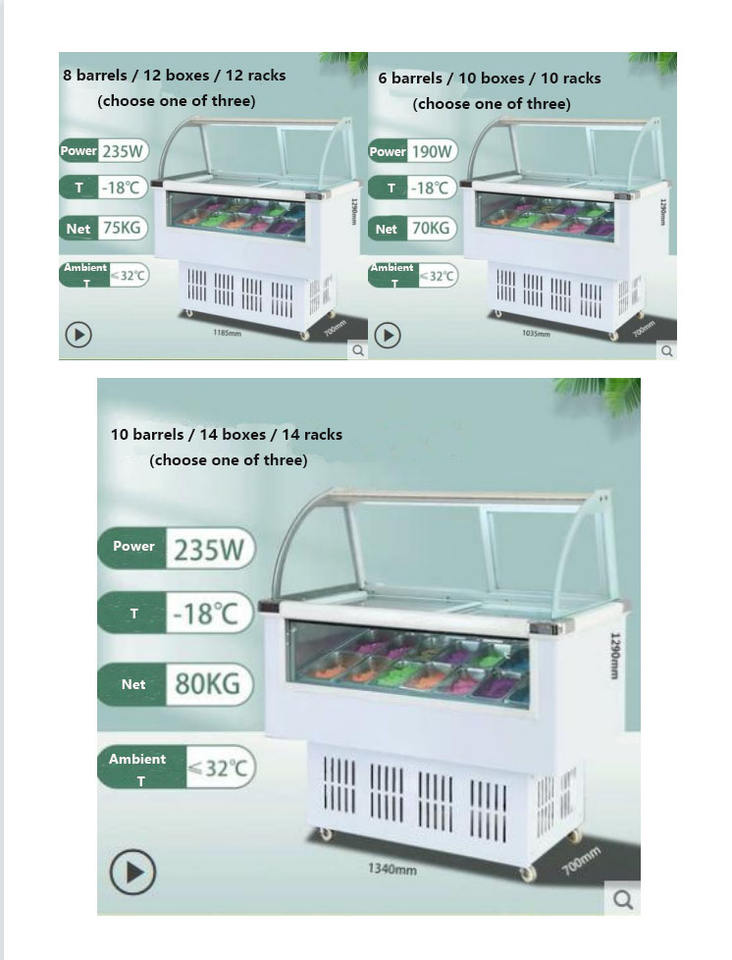 Ice Cream Freezer Ice Cream Dipping Cabinet QBQ-150