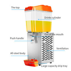 Drink Juice Dispenser 1 Tank 16L