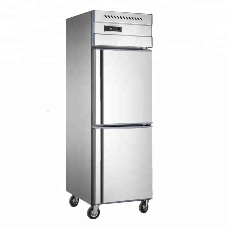 Air-Cooled Stainless Steel 2 Doors Standing Fridge