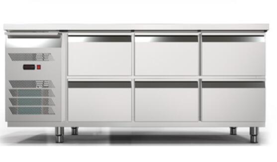 Air-Cooled Under Counter Fridge with 6 Drawers （Large）
