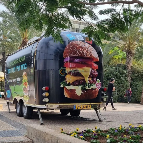 Burger food trucks on the street