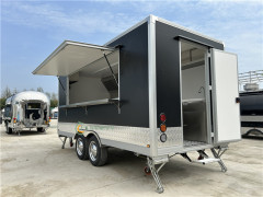 Black Square Food Truck, Coffee Food Trailers, Burger Catering Trailers