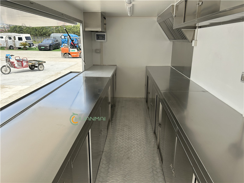 Black Square Food Truck, Coffee Food Trailers, Burger Catering Trailers