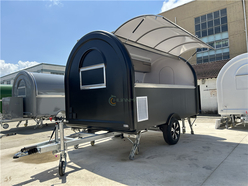 Food Trailer Food Truck Black 340cm