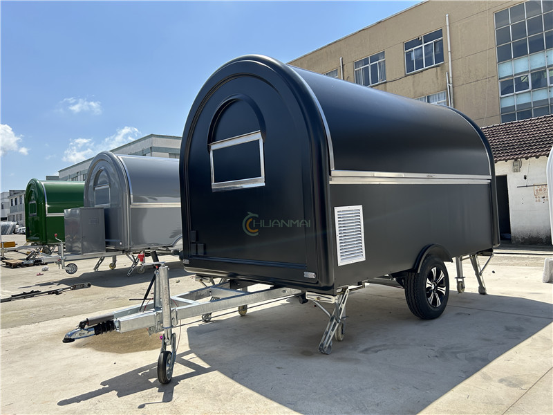 Food Trailer Food Truck Black 340cm