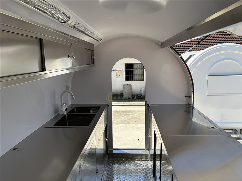 Food Trailer Food Truck Black 340cm