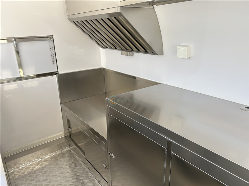 Food Trailer Food Truck Black 340cm