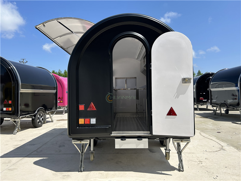 Food Trailer Food Truck Black 340cm
