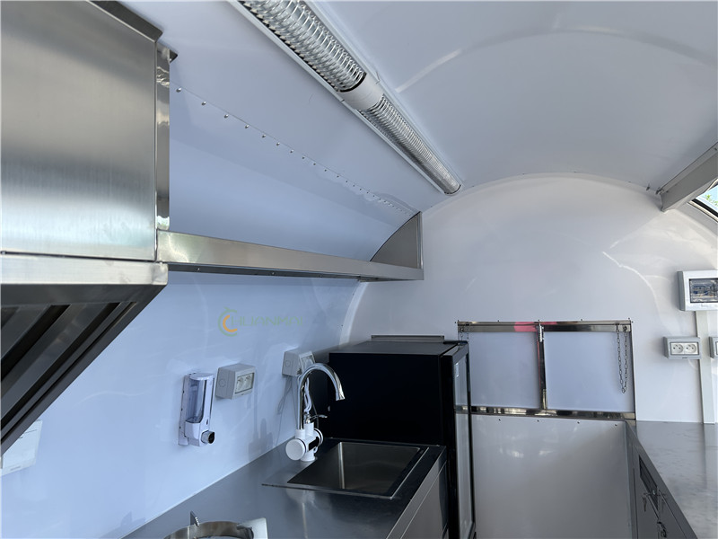 Food Trailer Food Truck White 340cm